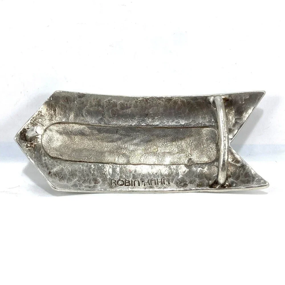 Belt Buckle Women's Stamped Arrow Shape Modern Art-Deco Victorian Robin‎ Kahn